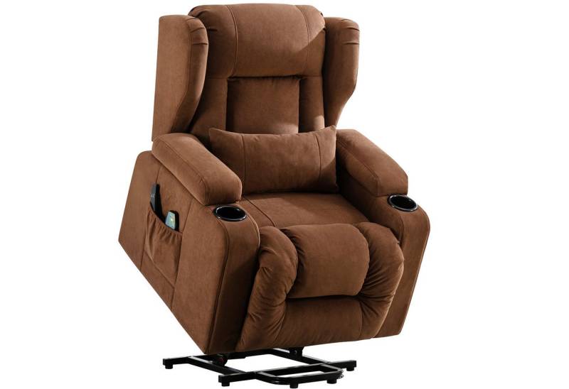 COMHOMA Relaxsessel Relaxsessel Aufstehhilfe Massagesessel mit Stoffoberfläche, mit Relaxfunktion von COMHOMA