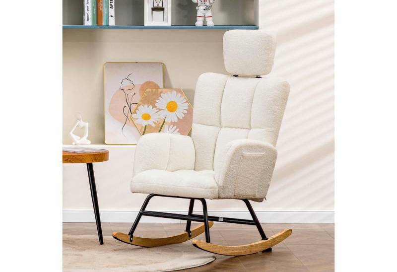 COMHOMA Relaxsessel Schaukelstuhl Ohrensessel sonnenliege Einzelsofa mit Armlehnen (Relaxsessel), mit Relaxfunktion von COMHOMA
