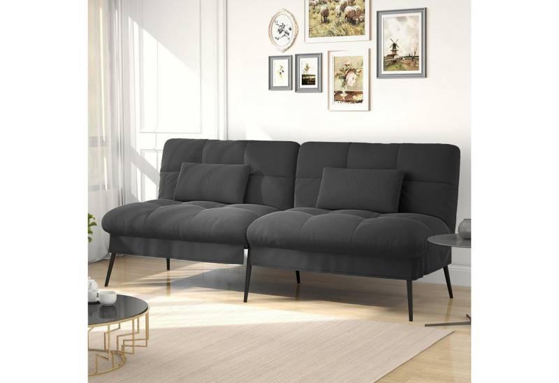 COMHOMA Schlafsofa Bettsofa mit Schlaffunktion, Klappsofa, Couch Gästebett mit verstellbare Rückenlehne aus Stoff von COMHOMA