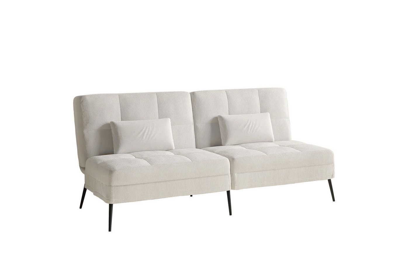 COMHOMA Schlafsofa Bettsofa mit Schlaffunktion, Klappsofa, Couch Gästebett mit verstellbare Rückenlehne aus Stoff von COMHOMA