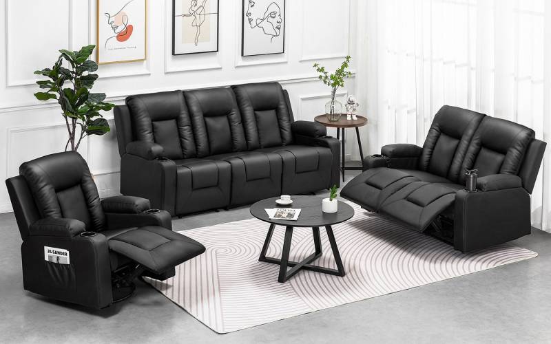 COMHOMA Sofa Relaxsessel Fernsehsessel mit Liegefunktion, Dicke Rückenlehne und Armlehnen, mit Wippfunktion von COMHOMA