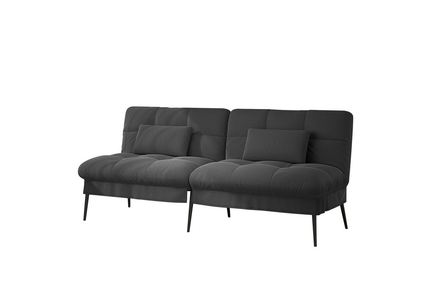 COMHOMA Sofa Schlafsofa mit Schlaffunktion, Bettsofa, Couch Gästebett mit verstellbare Rückenlehne aus Stoff von COMHOMA