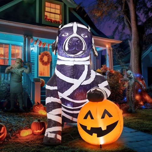 COMIN Aufblasbare Halloween-Dekorationen Labrador Mumie Hund Kürbis Outdoor-Dekorationen aufblasbar Hof mit integrierten LEDs für Innenbereich, Party, Garten, Rasen-Dekoration COMIN Aufblasbare Halloween-Dekorationen Labrador Mumie Hund Kürbis Outdoor-Dekorationen aufblasbar Hof mit integrierten LEDs für Innenbereich, Party, Garten, Rasen-Dekoration von COMIN