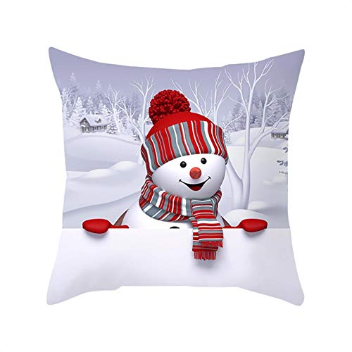 4 Stück Weihnachtsdruck Kissenbezug 45x45 cm Kissenbezüge Weihnachtlich Kissenhülle Weihnachtsdekoration Dekorative Zierkissenbezüge für Weihnachten Home Decor Deko Wohnzimmer Sofa Schlafzimmer (B) von COMIOR