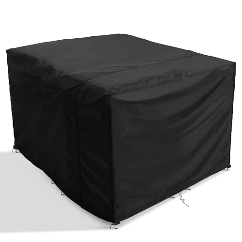 Comlax FIELD Abdeckungen für Gartenmöbel, Wasserdichte Abdeckplane Terrassenmöbel, Schutzhülle Gartentisch Winterfest, Lounge Abdeckung Outdoor Regenschutz und Wetterfest, 125x125x75cm von COMLAX FIELD