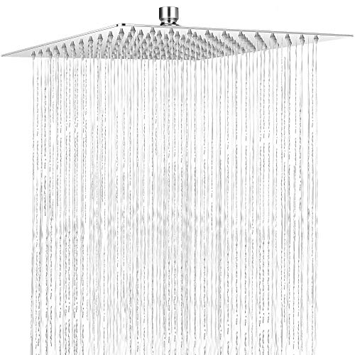 COMLIFE Duschkopf Regendusche, Regendusche 12 Zoll Brausekopf aus Edelstahl 304, Duschkopf mit 144 Anti-Kalk Düsen, Duschkopf Regendusche 30x30cm von COMLIFE