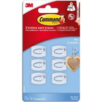 6er Set Mini-Klebehaken, COMMAND, transparent 0,225 kg COMMAND von COMMAND