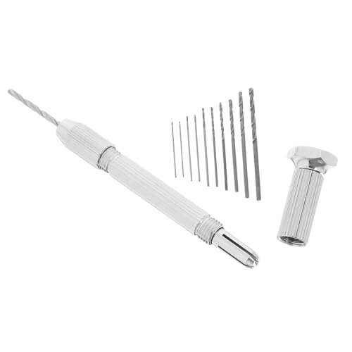 COMNESTBI 1 Set Silber Manuelle Bohrer Micro Bohrer Pin Vise Hand Bohrer Mini Ersatz Bohrer Aluminium Legierung von COMNESTBI
