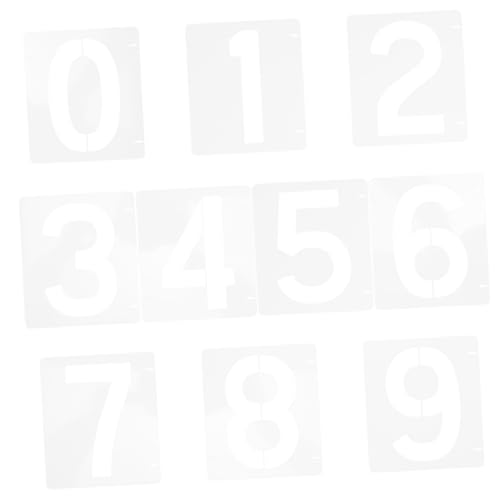 COMNESTBI 10 Teiliges Set Alphanumerische Schablonen Dekorationsschablonen Journaling Schablonen Möbelschablonen Bastelschablonen Digitale Schablonen Vorlagen Holzschablonen von COMNESTBI