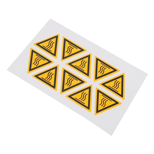COMNESTBI 10Stücke Hochtemperatur Warnaufkleber Scald Sign Label Decals für Geräte Selbstklebende für Zuverlässige Warnung vor Verbrennungen Hitzegefahr von COMNESTBI
