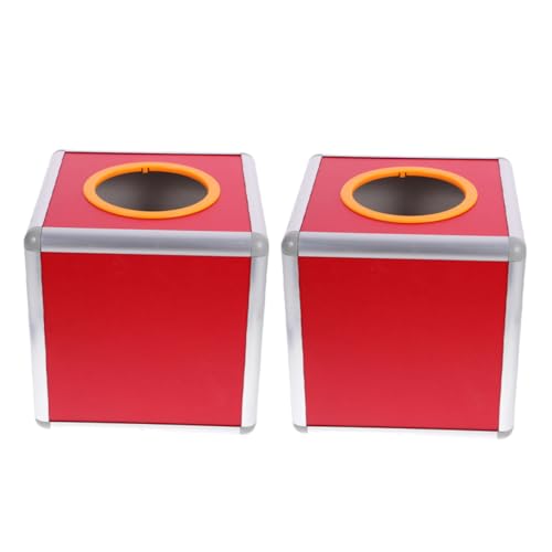 COMNESTBI 2 Stück -Box partyboxen mehrzweckbox Multifunktionsbox Abstimmungsbox Stimmzettelbox jährlich Roter Speicherbehälter Kartenspeicherbehälter Kugelbehälter Aluminiumlegierung von COMNESTBI