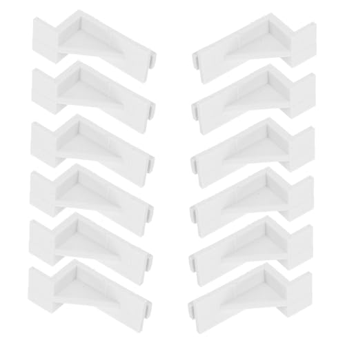 COMNESTBI 20 Stücke Regal Unterstützung Halterung Clips Regal Clips Weiß Kunststoff Gefrierschrank Regal Clip Kühlschrank Teiler Clip von COMNESTBI