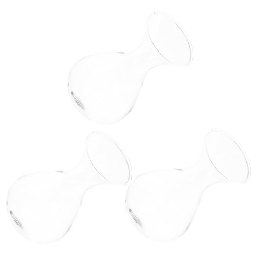 COMNESTBI 3stücke Teiliges Wandvase Aus Transparentem Glas Mit Holzrahmen Dekorative Pflanzenterrarium Für Hydroponik Luftpflanzen Und Sukkulenten Für Wohnzimmer Und Schlafzimmer von COMNESTBI