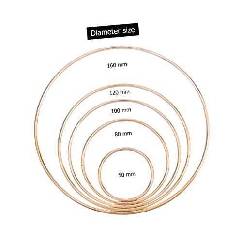COMNESTBI 5 Stück Teiliges Metallringe für DIY Bastelprojekte Goldene Eisenringe für Makramee und Kreative Handarbeiten von COMNESTBI