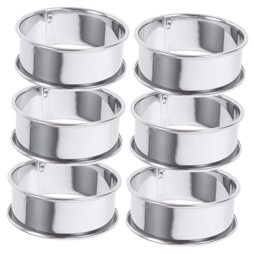 COMNESTBI Backformring Dessert Mousse Formen Gebäckform Cupcake Form Kochform Früchte Keksformen Runde Tortenformen Edelstahl Silber von COMNESTBI