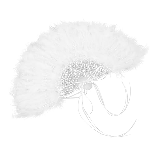 COMNESTBI Brautfächer Aus Feder Handventilator Für Hochzeiten Maskerade Und Junggesellinnenabschiede Accessoire Für Unvergessliche von COMNESTBI