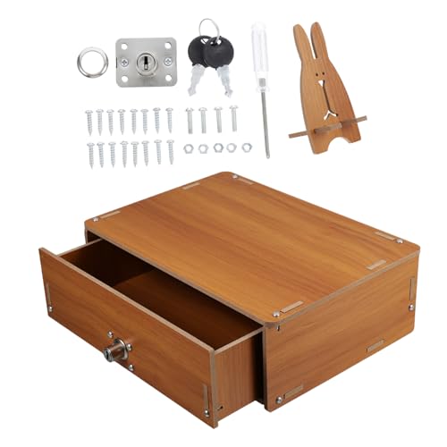 COMNESTBI Computer Erhöhtes Regal Schreibtisch Monitorregal Monitorerhöhung Mit Schubladen Buchorganisator Für Regal Ständer Für Computermonitore Desktop-Monitor-Riser Desktop-Rack Holz von COMNESTBI