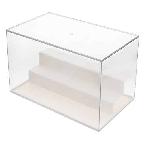 COMNESTBI Transparente Mehrschichtige Vitrine Für Figuren Staubdichter Display Organizer Für Sammlerstücke Miniaturfiguren Und Actionfiguren Mit Eleganter Basis Und Einfachem Zugriff von COMNESTBI