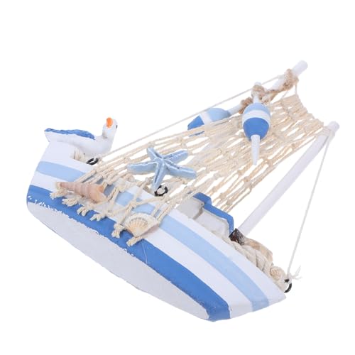 COMNESTBI Mediterranes Holz Segelboot Modell mit Seemöwen Design Dekorative Tischfigur im Nautischen für Stilvolle Büro und Wohnraumgestaltung COMNESTBI Mediterranes Holz Segelboot Modell mit Seemöwen Design Dekorative Tischfigur im Nautischen für Stilvolle Büro und Wohnraumgestaltung von COMNESTBI