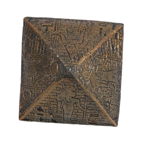 COMNESTBI Sandkastenspielzeug Pyramidenstatue altes ägypten für Pyramidenfigur Pyramidenskulptur kinderspielzeug unmögliche Pyramide Mumien-Ausgrabungsset Harz Golden von COMNESTBI