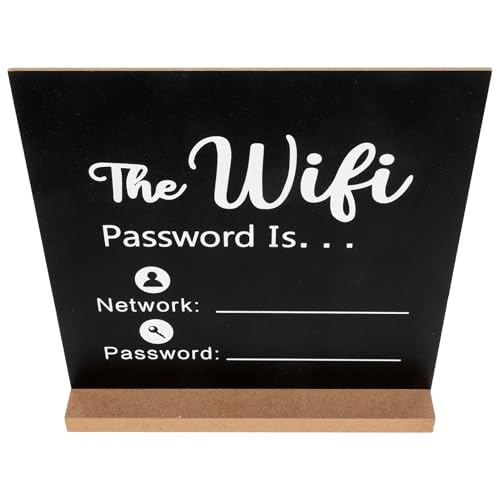 COMNESTBI Wlan-passwort-tag Wohnkultur Wlan-passwort-erinnerung Wlan-gastpasswort-zeichen Wi-fi-schilderständer Wlan-netzwerk-passwort-zeichen Wifi-zeichen Für Büro Schwarz Hölzern von COMNESTBI