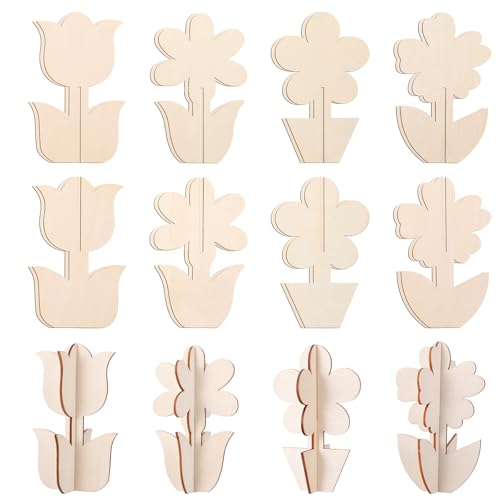 COMNICO 12 Stück DIY 3D Blume Frühling Holz Handwerk Frühling Handwerk Set Dicke 3D Holzblumen bemalbare unlackierte Holzscheiben für Handwerk Malerei Dekorationen Muttertag Geschenke COMNICO 12 Stück DIY 3D Blume Frühling Holz Handwerk Frühling Handwerk Set Dicke 3D Holzblumen bemalbare unlackierte Holzscheiben für Handwerk Malerei Dekorationen Muttertag Geschenke von COMNICO