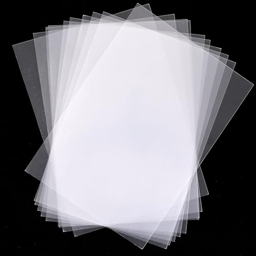 COMNICO Transparente Polyvinylchlorid-Kunststoff, 10 Stück Transparente Kunststofffolie Blanke mit Schutzpapier(20 x 30 cm), für DIY Kunsthandwerk, Fotorahmen, Malerei, Tischaufsteller von COMNICO