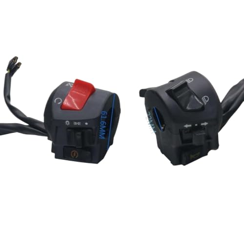 22 mm Motorrad -Lenkerschalter Controller kompatibel mit üblichen Modellen Links rechts Turn Hornknopf Elektrischer Nebel Lampen -Leuchtstartschalter für Motolovee 22 mm(black) von COMODO