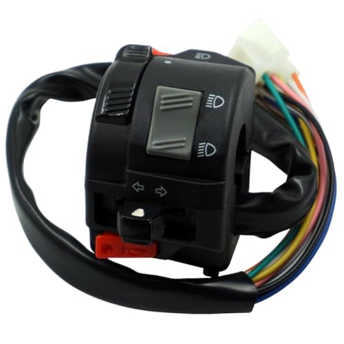 22mm Universal Lenker Steuerschalter -Schalttaste kompatibel mit Motorrad -Scheinwerfer -Nebelschein(Kein Choke) von COMODO