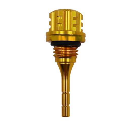 CNC Aluminium Motorradmotor Öl Tauchstick -Füllkappenplatte kompatibel mit GY6 BWS 125ccm Engines Ölspiegel -Check -Zubehör für(Gold) von COMODO