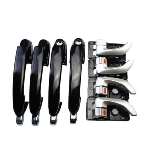 COMODO Kompatible Türgriffe Set 4 oder 8 innen nach außen für 2006 2007 2008 2009 Tucson -Modelle Fahrer Beifahrer Vorderseite Heck links rechts 2,0 l 2,7 l Motor(Silver Kit) von COMODO