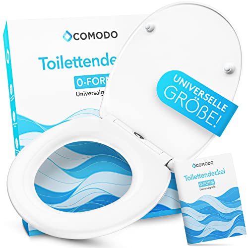 Comodo Toilettendeckel mit Absenkautomatik & Quick Release - Antibakterieller Klodeckel in O Form - WC Sitz aus Duroplast - Klobrille 45x37cm Comodo Toilettendeckel mit Absenkautomatik & Quick Release - Antibakterieller Klodeckel in O Form - WC Sitz aus Duroplast - Klobrille 45x37cm von COMODO