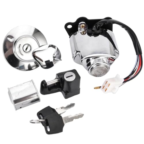 Motorrad -Zündschalterverriegelungssatz mit Kraftstoffabdeckung und Sitzverriegelungsschlüssel kompatibel mit 400 RETED 400 VT600 VT250 MAGNA 250 VT 600 Modelle Motorrad -Zündschalterverriegelungssatz mit Kraftstoffabdeckung und Sitzverriegelungsschlüssel kompatibel mit 400 RETED 400 VT600 VT250 MAGNA 250 VT 600 Modelle von COMODO