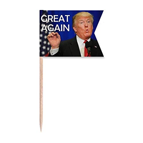 Beauty Gift American Trump Interessantes Lächerliches Bild Markierung für die Kennzeichnung von Zahnstocher-Flaggen von Beauty Gift