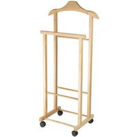Kleidungs-Organizer - Kleiderständer 97x33x29 cm, mit Rädern, helles Holz RAN7876 - Compactor von COMPACTOR