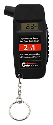 COMPASS 09337 Reifendruck- und Profiltiefe-Messgerät DIGITAL 2in1 von COMPASS