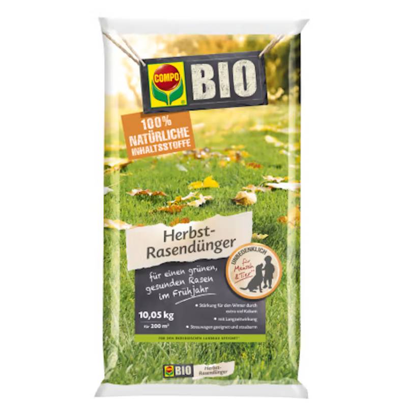 COMPO BIO Herbst-Rasendünger 10,05 kg für 200 m² von COMPO
