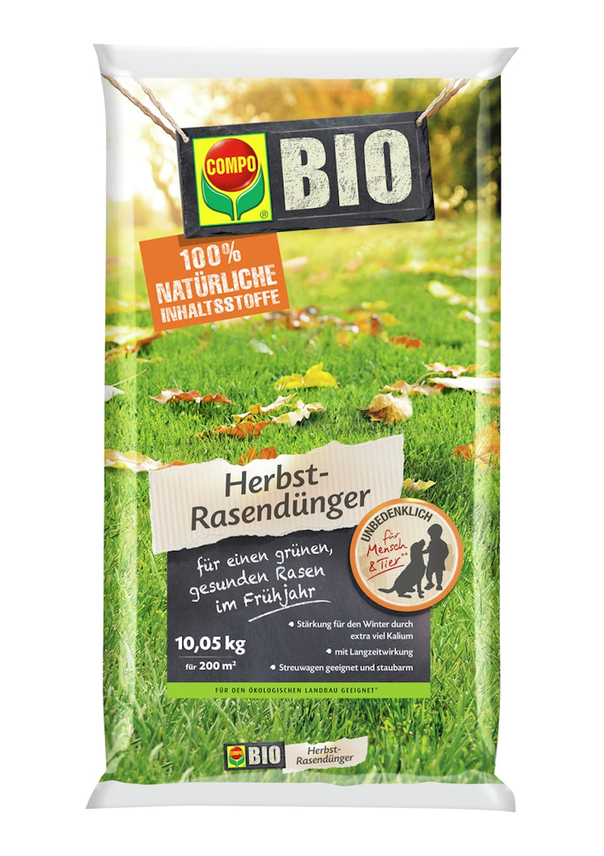 COMPO BIO Herbstrasen-Dünger 10,05kg für 200 qm von COMPO