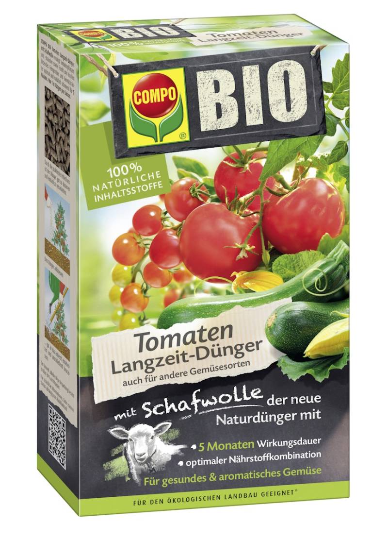 COMPO BIO Tomaten Langzeit-Dünger mit Schafwolle (750 g) von COMPO