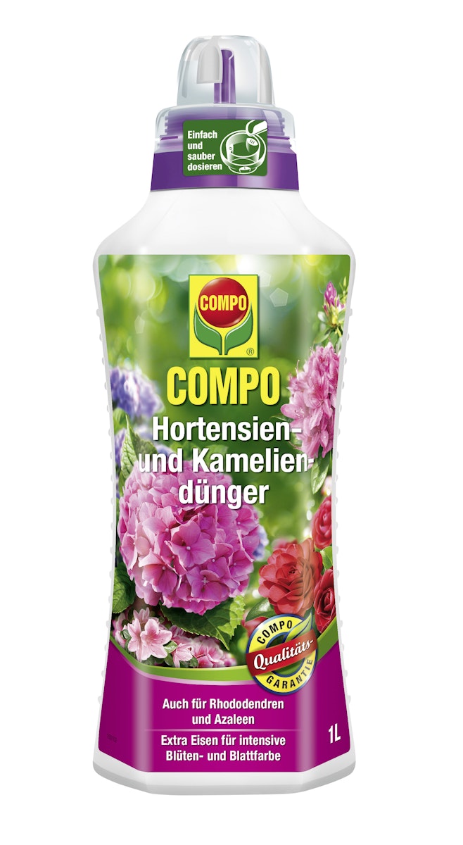 COMPO Hortensien-, Azaleen-, Kamelien-, Rhododendrondünger 1 L von COMPO