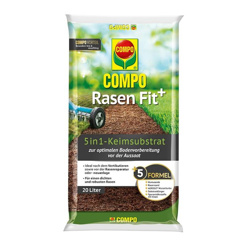 COMPO Rasen Fit+ 5in1 Keimsubstrat 20l für 10 m² von COMPO