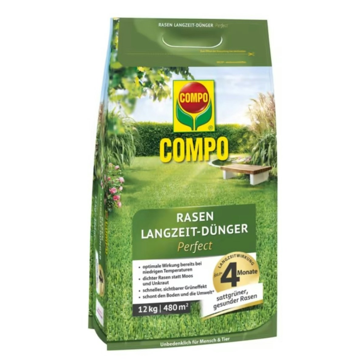 COMPO Rasen Langzeit-Dünger Perfect 12 kg für 480 m² von COMPO