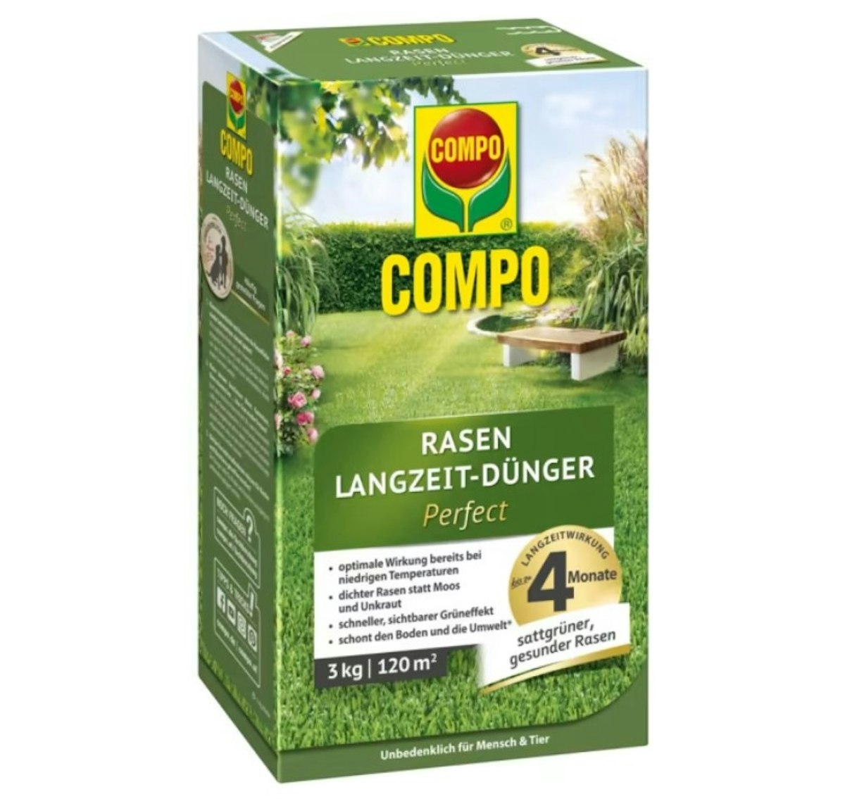 COMPO Rasen Langzeit-Dünger Perfect 3 kg für 120 m² von COMPO