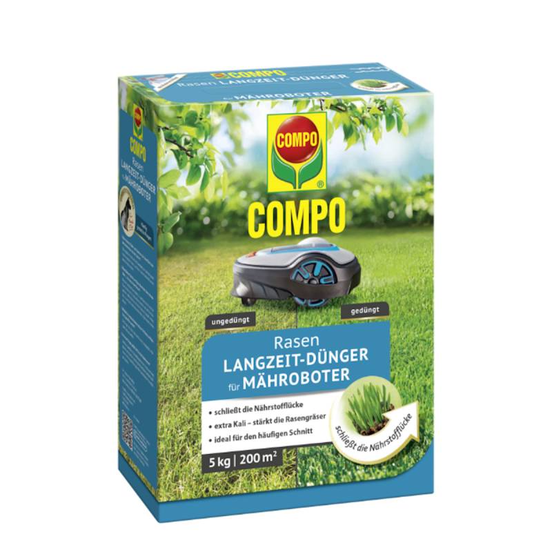 COMPO Rasen-Langzeit-Dünger für Mähroboter 5 kg für 200 m² von COMPO