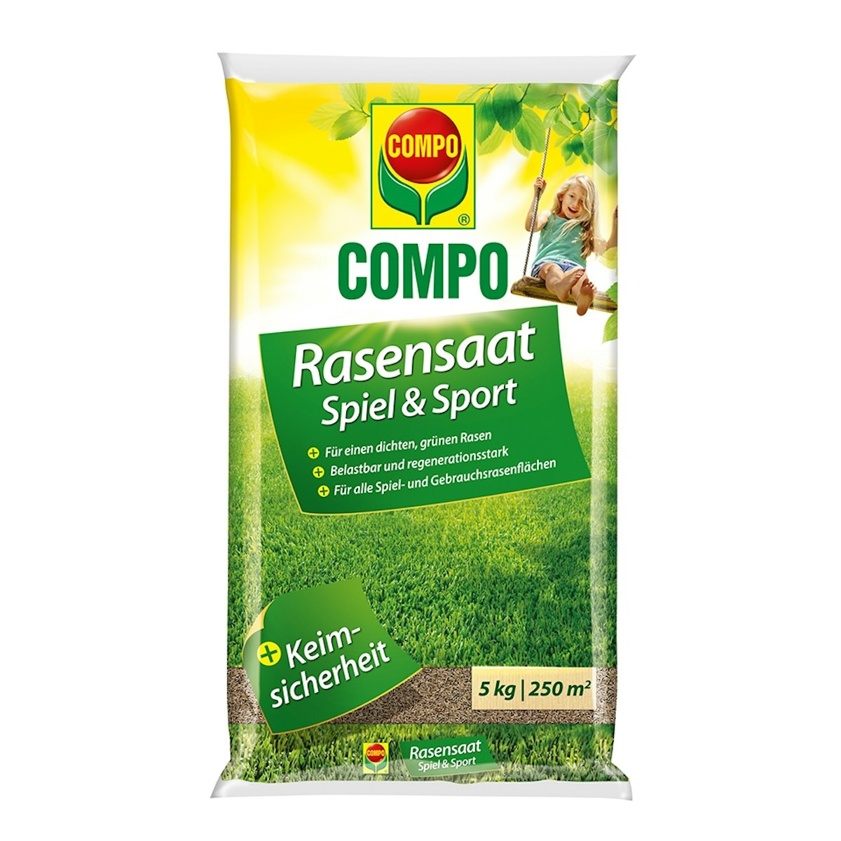 COMPO Rasensamen Spiel und Sport 5 kg für 250 m² von COMPO