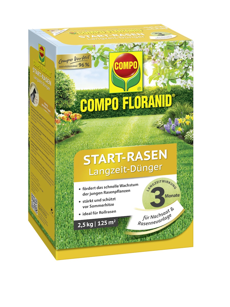 MPO Start-Rasen Langzeit-Dünger 3 kg für 100 m² von COMPO
