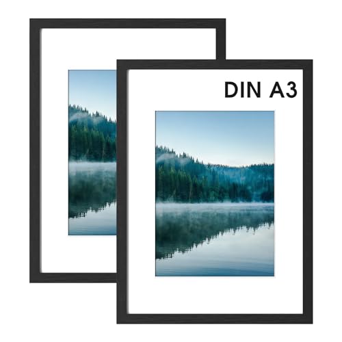 COMPOLICY 2 Pack Bilderrahmen A3 Rahmen Mit 29.7 X 42 Bilderrahmen Din A2 Schwarz Picture Frame Aufhängen Groß Collage Posterrahmen Für Fotos, Bilder, Poster COMPOLICY 2 Pack Bilderrahmen A3 Rahmen Mit 29.7 X 42 Bilderrahmen Din A2 Schwarz Picture Frame Aufhängen Groß Collage Posterrahmen Für Fotos, Bilder, Poster von COMPOLICY