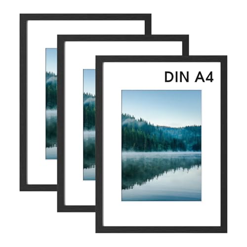 COMPOLICY 3 Pack Bilderrahmen A4 Rahmen Mit 21 X 29.7 Bilderrahmen Din A4 Schwarz Picture Frame Aufhängen Posterrahmen Für Fotos, Bilder, Poster COMPOLICY 3 Pack Bilderrahmen A4 Rahmen Mit 21 X 29.7 Bilderrahmen Din A4 Schwarz Picture Frame Aufhängen Posterrahmen Für Fotos, Bilder, Poster von COMPOLICY