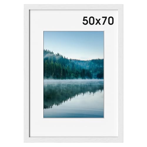 COMPOLICY Bilderrahmen 50x70 Rahmen Mit 50X70 Bilderrahmen 50 X 70 Cm Weiß Picture Frame Aufhängen Posterrahmen Für Fotos, Bilder, Poster COMPOLICY Bilderrahmen 50x70 Rahmen Mit 50X70 Bilderrahmen 50 X 70 Cm Weiß Picture Frame Aufhängen Posterrahmen Für Fotos, Bilder, Poster von COMPOLICY