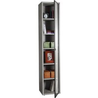 Composad - Bücherregal mit Glastür, Büroschrank, Möbel Made in Italy -Eichen-Trüffel von COMPOSAD